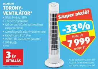 ALDI EASYHOME TORONY-VENTILÁTOR 1 db ajánlat