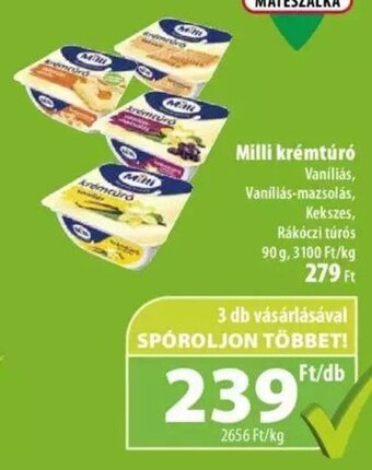 Coop Milli krémtúró 90 g ajánlat