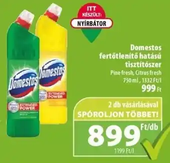 Coop Domestos fertőtlenítő hatású tisztítószer 750 ml ajánlat