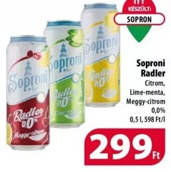 Coop Soproni Radler 0,5 l ajánlat