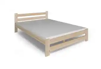 Expedo Bútor Heureka tömörfa ágy + de lux habszivacs matrac + ágyrács ajándék, 160x200, natúr-lakk ajánlat