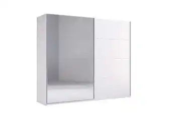 Expedo Bútor Certeza tolóajtós szekrény tükörrel, 250x211,5x61,5, fehér/magasfényű fehér ajánlat