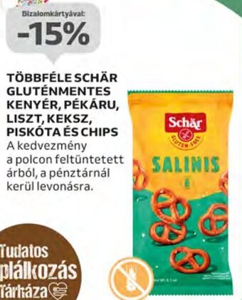 TÖBBFÉLE SCHÄR GLUTÉNMENTES KENYÉR, PÉKÁRU, LISZT, KEKSZ, PISKÓTA ÉS CHIPS