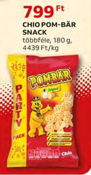 Auchan CHIO POM-BÄR SNACK 180 g ajánlat