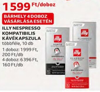 Auchan ILLY NESPRESSO KOMPATIBILIS KÁVÉKAPSZULA 10 db ajánlat