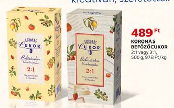 Auchan KORONÁS BEFŐZŐCUKOR 500 g ajánlat