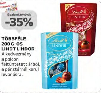 Auchan TÖBBFÉLE 200 G-OS LINDT LINDOR ajánlat