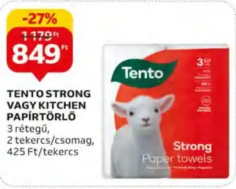 Auchan TENTO STRONG VAGY KITCHEN PAPÍRTÖRLŐ 2 tekercs ajánlat