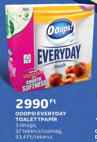 Auchan OOOPS! EVERYDAY TOALETTPAPÍR 32 tekercs ajánlat