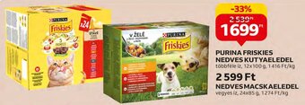 Auchan PURINA FRISKIES NEDVES KUTYAELEDEL 12x100 g ajánlat