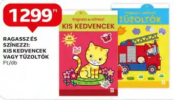 RAGASSZ ÉS SZÍNEZZ!: KIS KEDVENCEK VAGY TŰZOLTÓK 1 db