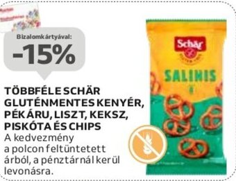 TÖBBFÉLE SCHÄR GLUTÉNMENTES KENYÉR, PÉKÁRU, LISZT, KEKSZ, PISKÓTA ÉS CHIPS