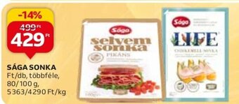Auchan SÁGA SONKA 80 / 100 g ajánlat