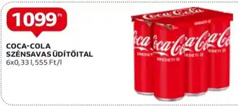 Auchan COCA-COLA SZÉNSAVAS ÜDÍTŐITAL 6x0,33 l ajánlat