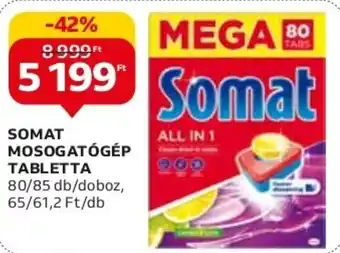 Auchan SOMAT MOSOGATÓGÉP TABLETTA 80 / 85 db ajánlat