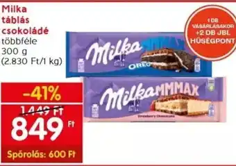 Milka táblás csokoládé többféle 300 g