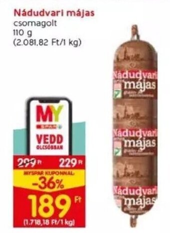 Spar Nádudvari májas 110 g ajánlat