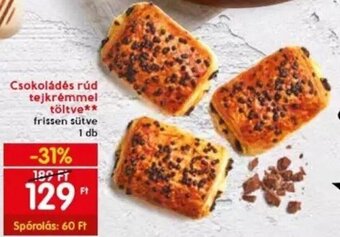 Spar Csokoládés rúd tejkrémmel töltve 1 db ajánlat