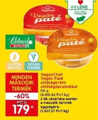 VeganChef Vegán paté zöldségkrém zöldségdarabokkal 110 g