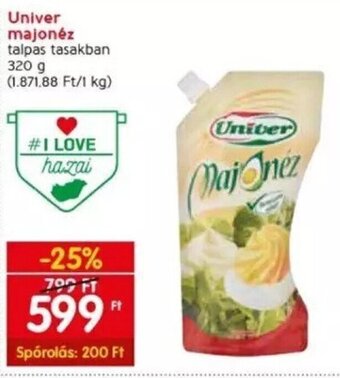 Spar Univer majonéz 320 g ajánlat