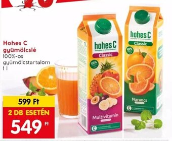 Spar Hohes C gyümölcslé 1 l ajánlat