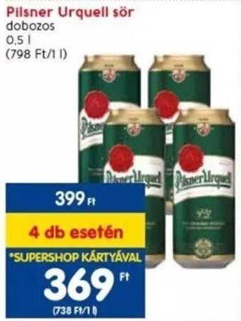 Spar Pilsner Urquell sör 0,5 l ajánlat