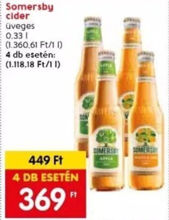 Spar Somersby cider 0,33 l ajánlat