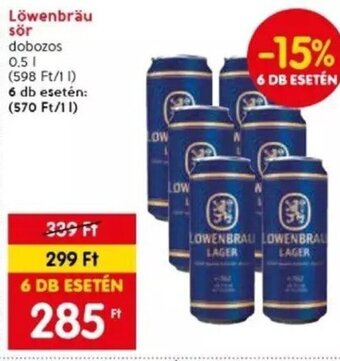 Löwenbräu sör 0,5 l