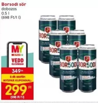 Borsodi sör 0,5 l