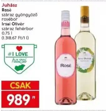 Spar Juhász rosé, irsai olivér 0,75 l ajánlat