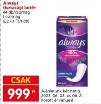 Always tisztasági betét 44 db