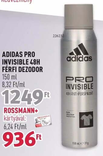 ADIDAS PRO INVISIBLE 48H FÉRFI DEZODOR 150 ml