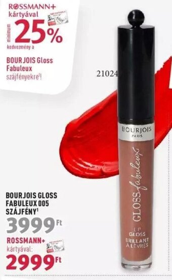 Rossmann BOURJOIS GLOSS FABULEUX 005 SZÁJFÉNY¹ 1 db ajánlat