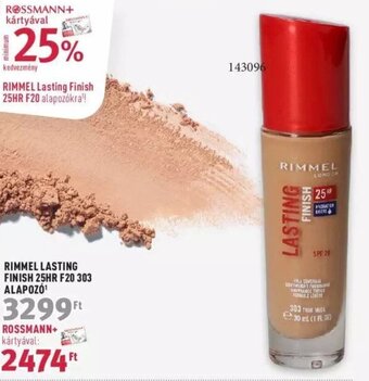 Rossmann RIMMEL LASTING FINISH 25HR F20 303 ALAPOZÓ¹ 1 db ajánlat