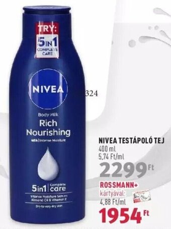 Rossmann NIVEA TESTÁPOLÓ TEJ 400 ml ajánlat