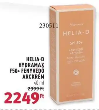 Rossmann HELIA-D HYDRAMAX F50+ FÉNYVÉDŐ ARCKRÉM 40 ml ajánlat