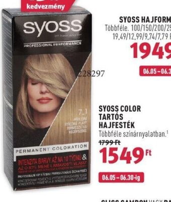 Rossmann SYOSS COLOR TARTÓS HAJFESTÉK 1 db ajánlat