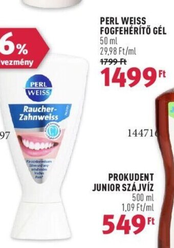 Rossmann PERL WEISS FOGFEHÉRÍTŐ GÉL 50 ml ajánlat