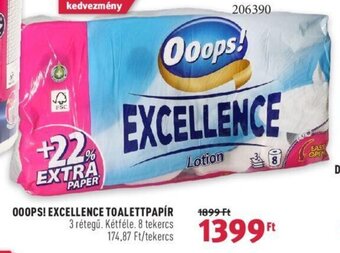 Rossmann OOOPS! EXCELLENCE TOALETTPAPÍR 8 tekercs ajánlat