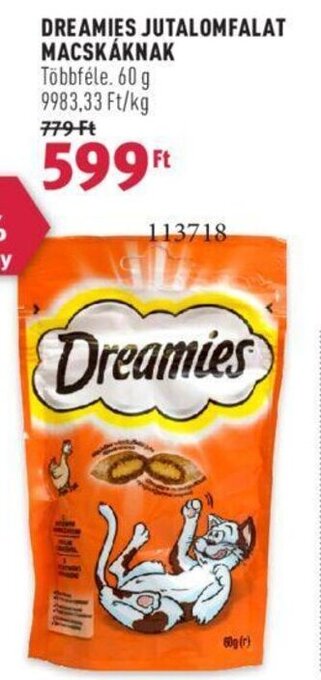 DREAMIES JUTALOMFALAT MACSKÁKNAK 60 g