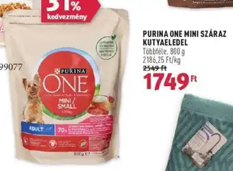 PURINA ONE MINI SZÁRAZ KUTYAELEDEL 800 g