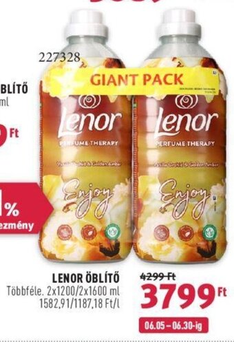 Rossmann LENOR ÖBLÍTŐ 2 x 1200 / 2 x 1600 ml ajánlat