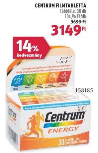 Rossmann CENTRUM FILMTABLETTA 30 db ajánlat