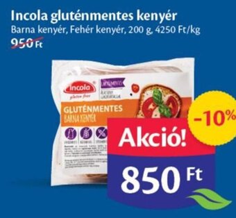 EcoFamily Incola gluténmentes kenyér 200 g ajánlat