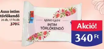 Axxo intim törlőkendő 20 db