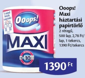 Ooops! Maxi háztartási papírtörlő 500 lap