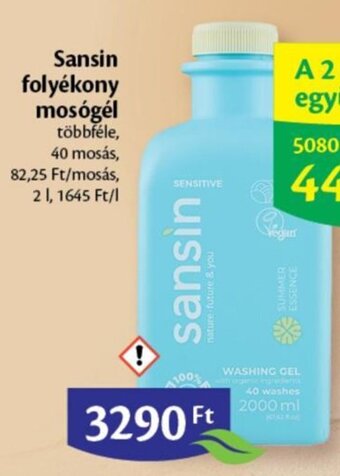 Sansin folyékony mosógél 2 l
