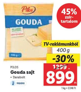 Lidl PILOS Gouda sajt 400 g ajánlat