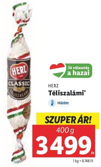Lidl HERZ Téliszalámi 400 g ajánlat