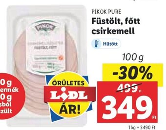 Lidl PIKOK PURE Füstölt, főtt csirkemell 100 g ajánlat